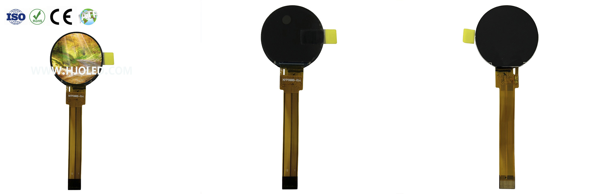 0.99 インチの円形 LCD スクリーン: 小型サイズで多用途に使用可能