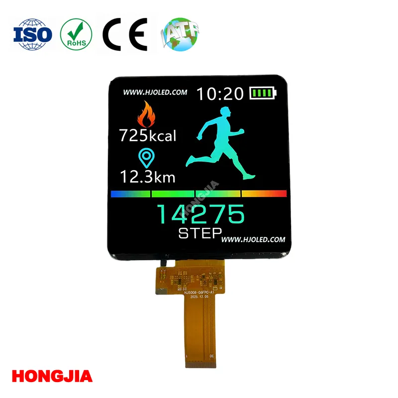 5.5 インチ スクエア LCD スクリーン 720x720 インチ、タッチ機能付き